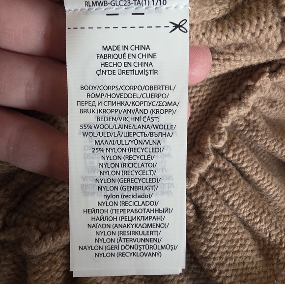 Polo Ralph Lauren 55% Soft Wool Sweater, Size 2T, NWT - Picture 8 of 8